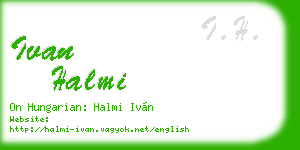 ivan halmi business card